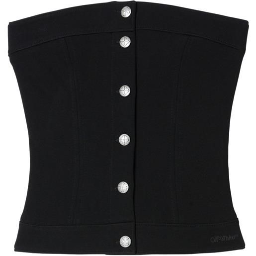 Off-White top in stile corsetto - nero