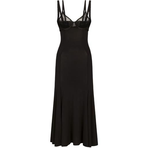 Dolce & Gabbana abito dna in organza - nero