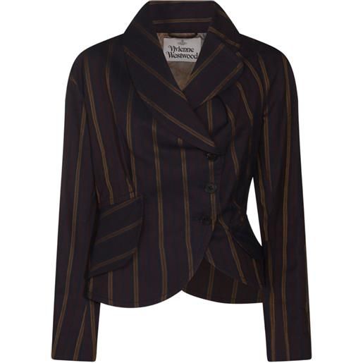Vivienne Westwood giacca stormy a righe - rosso