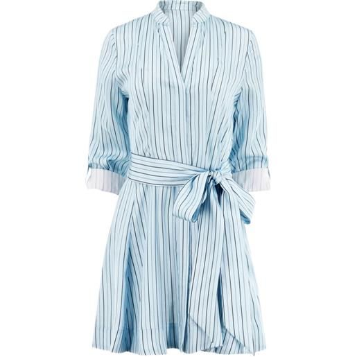 alice + olivia abito a righe con maniche risvoltate - blu