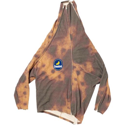 Doublet felpa peelable banana con cappuccio - marrone