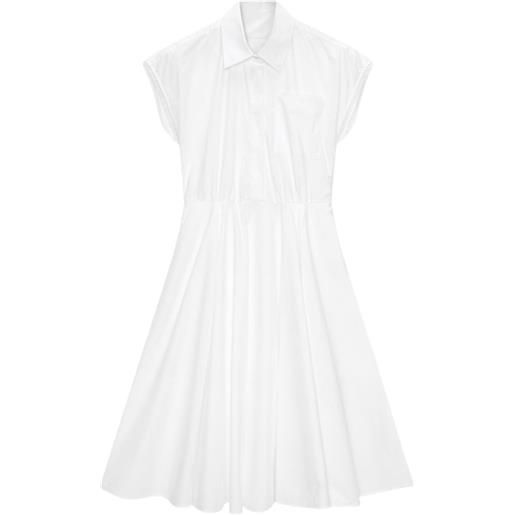 MSGM abito midi con tasche - bianco