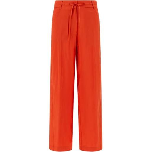 Nude pantaloni con coulisse - arancione