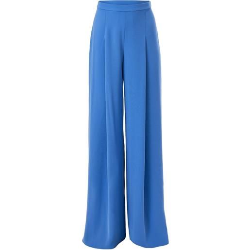 Carolina Herrera high-waist pleated wide-leg pants - blu