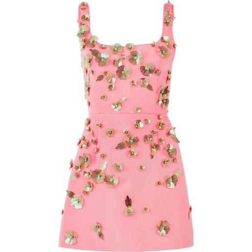 Carolina Herrera abito corto a fiori - rosa