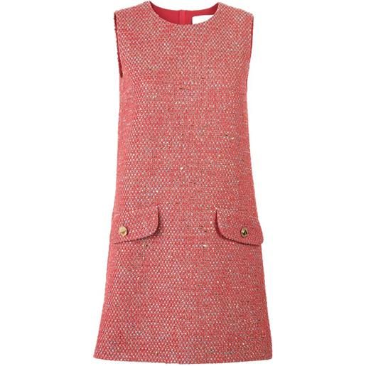Carolina Herrera lurex tweed mini dress - rosso