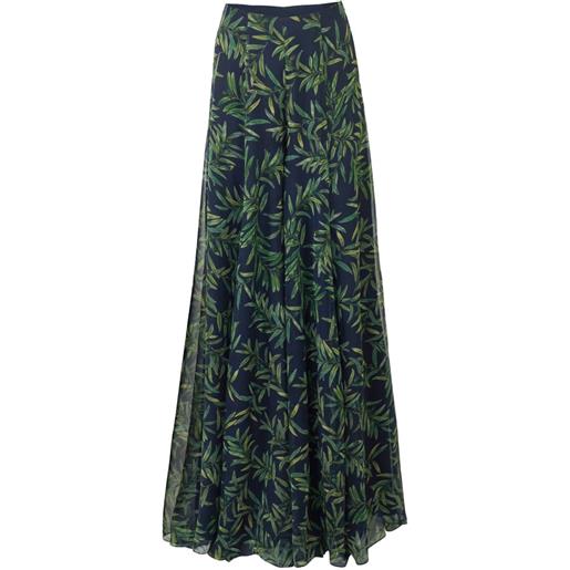 Carolina Herrera pantaloni iris a gamba ampia con stampa - blu