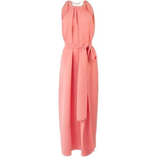 Carolina Herrera chain-strap halterneck midi satin dress - rosa