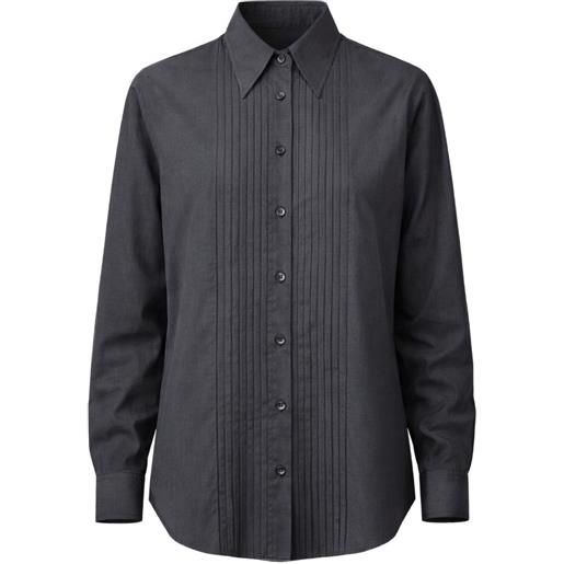 Tibi camicia easy plissettata - grigio