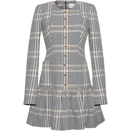 Cara Cara abito corto adams con ruches - grigio