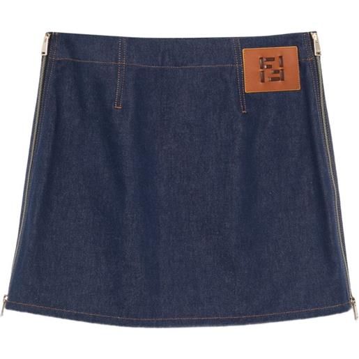 FENDI minigonna denim - blu