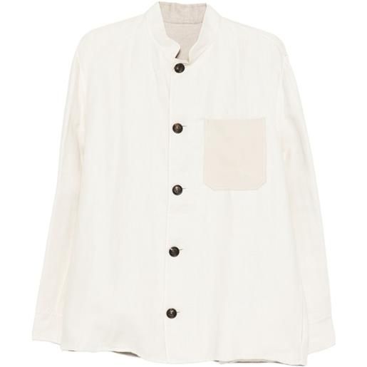 Eleventy giacca-camicia con taschino - toni neutri