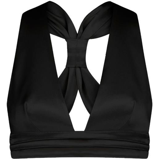 Violante Nessi top adele con fiocco - nero