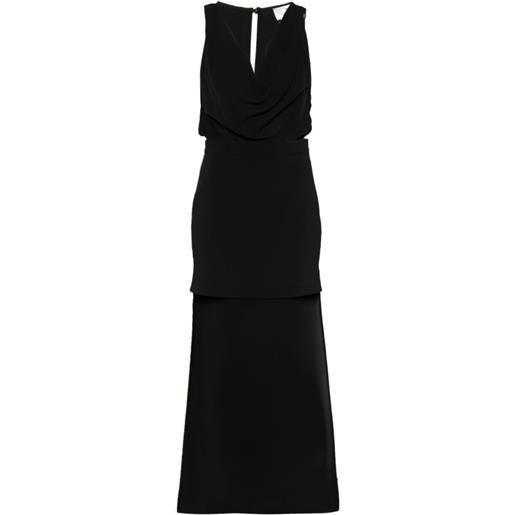 Elisabetta Franchi abito smanicato asimmetrico - nero