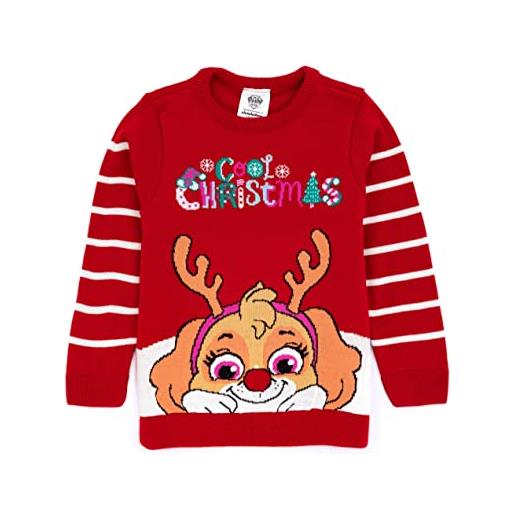 Paw Patrol Felpa Ragazza | Felpa Bambina Skye | Maglione Ragazza con Glitter | Abbigliamento Bambina | Rosa 18-24 Mesi