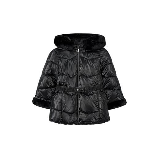 Mayoral giaccone metallizato cinta per bambine e ragazze nero 9 anni (134cm)