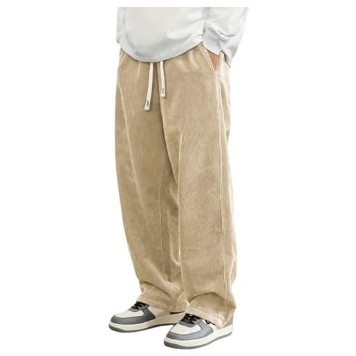 Pantaloni da jogging larghi da uomo con coulisse in vita