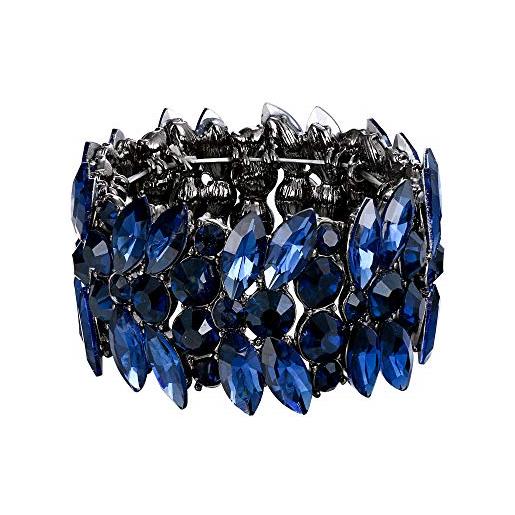 EVER FAITH Braccialetto Donna, Elasticità Bracciale Rosso