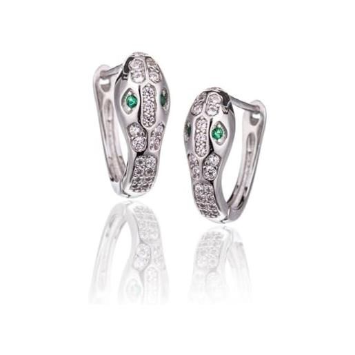 Orecchini a Lobo in Argento Sterling a Forma Di Serpente per Donna