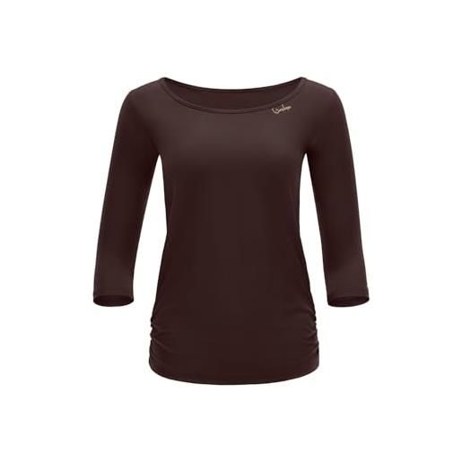 WINSHAPE Maglietta Yoga Donna - Top Manica Lunga Con Scollo Rotondo, Tessuto Elastico Termoregolatore, Eco-friendly Per Fitness E Pilates