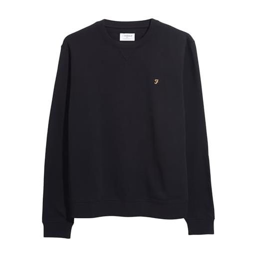 Farah felpa uomo tim crew, nero, m