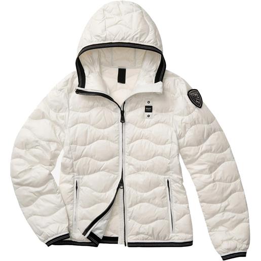 BLAUER piumino con cappuccio ad onde camelia donna