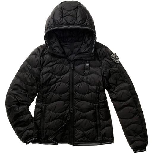 BLAUER piumino con cappuccio ad onde camelia donna