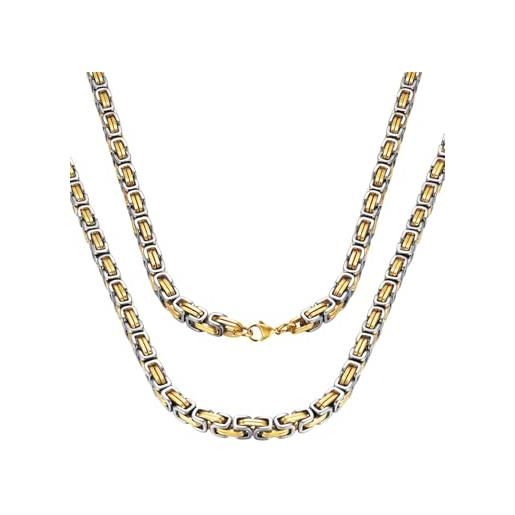 1 Pezzo Collana Uomo Geometria Irregolare Semplice Forma Rotonda Lega E