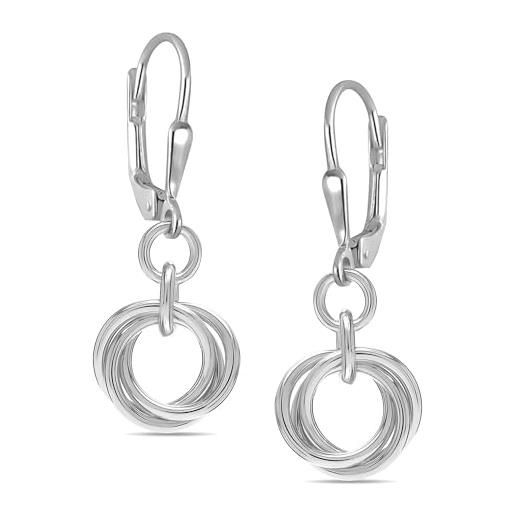 SOFIA MILANI - Women's Earrings in 925 Silver - Double Creole