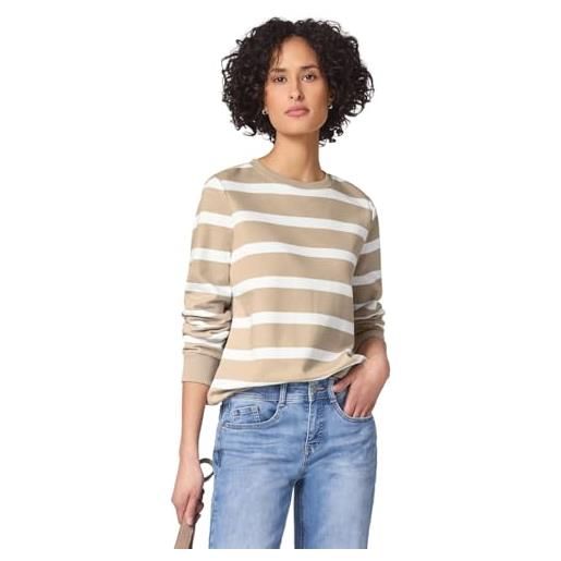 Street One felpa a righe cotone beige 36