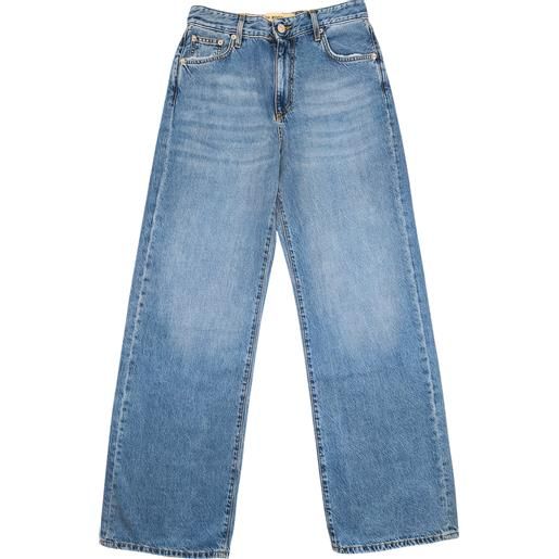 Roy Rogers pantaloni super wide donna ocean denim