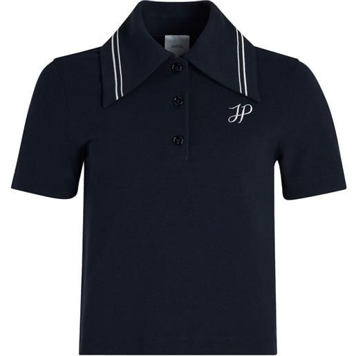 Patou polo con ricamo - blu