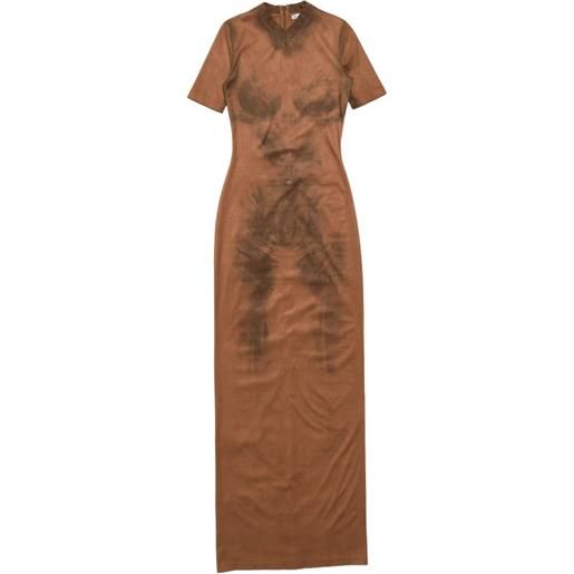 Acne Studios abito in pelle scamosciata - marrone