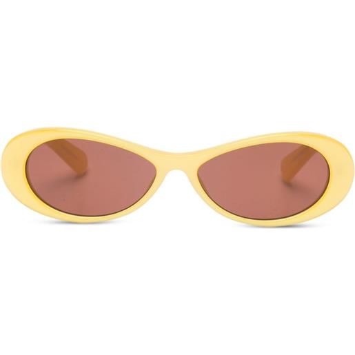 Swarovski - Sk7009 - Occhiali Da Sole Irregolari Oro Pallido Con Lenti Oro A Specchio
