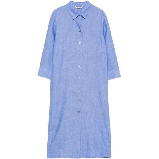 Caliban chemisier corto con bottoni - blu