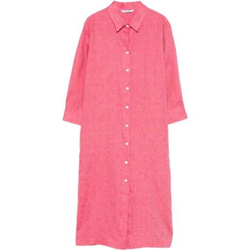 Caliban chemisier corto con bottoni - rosa