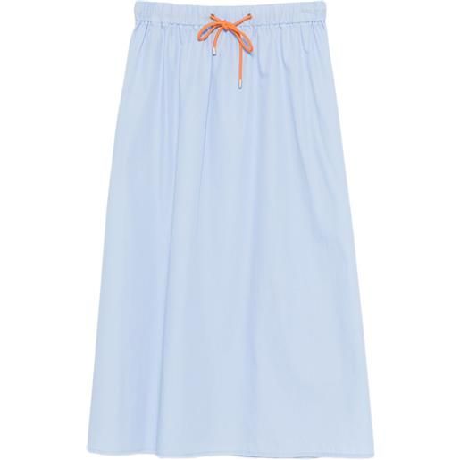 Le Sarte Pettegole gonna midi con coulisse - blu