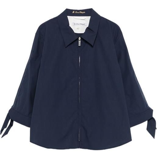 Le Sarte Pettegole camicia con zip - blu