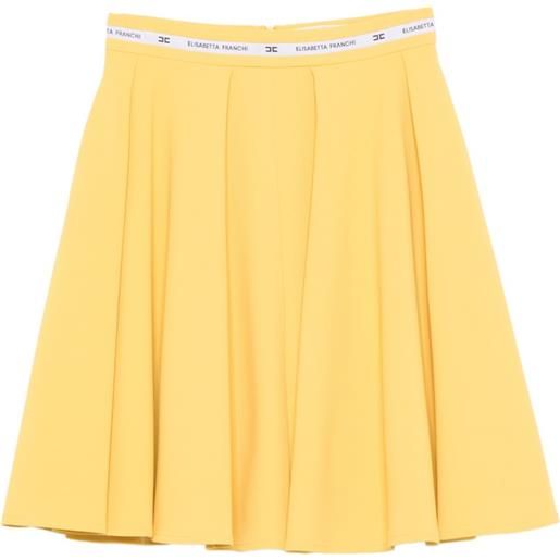 Elisabetta Franchi La Mia Bambina gonna con banda logo - giallo