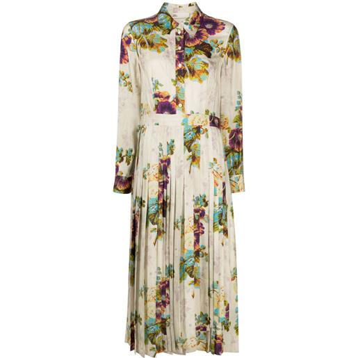 Tory Burch chemisier midi a fiori - toni neutri