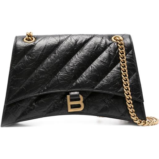 Balenciaga borsa a spalla crush media - nero