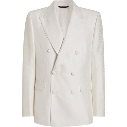 Dolce & Gabbana giacca sicilia doppiopetto - bianco