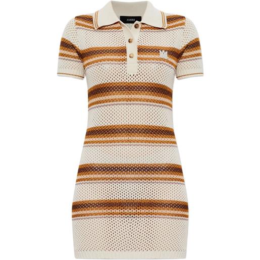 AMIRI abito corto a righe - toni neutri