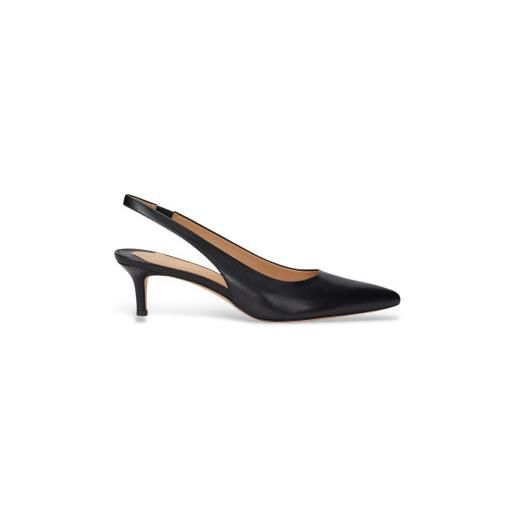 Lauren Ralph Lauren per donna. 802927937001 scarpe lolah in pelle nera [3210433], nero, 5 a 8cm, nessuno, casual, da sera