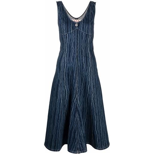 Marni abito denim smanicato - blu