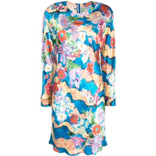 Marni abito con stampa - blu