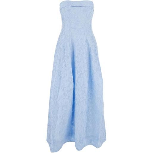Simkhai abito midi valeria a fiori jacquard - blu