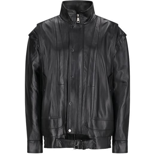 Alessandra Rich bomber con maniche rimovibili - nero