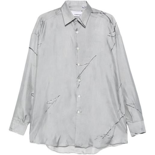 Costumein camicia con bottoni - grigio
