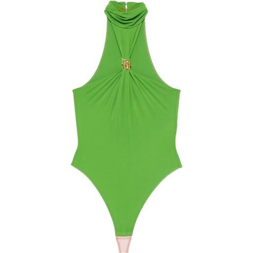 Elisabetta Franchi body a collo alto - verde